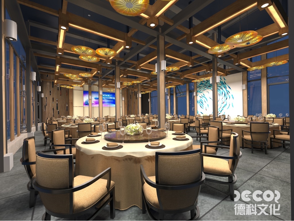 餐廳大廳設計效果圖